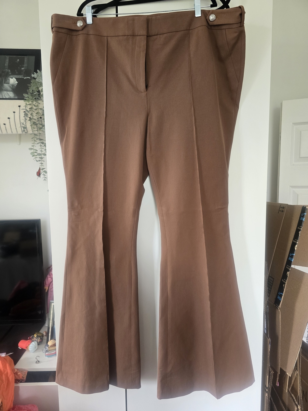 NWT Veronica Beard Brown Flared Pants